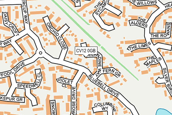 CV12 0GB map - OS OpenMap – Local (Ordnance Survey)