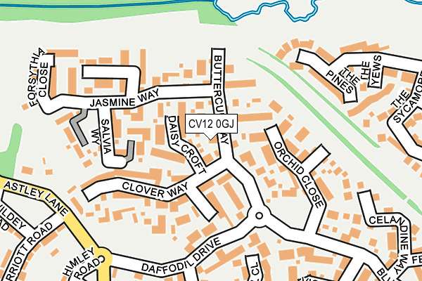 CV12 0GJ map - OS OpenMap – Local (Ordnance Survey)