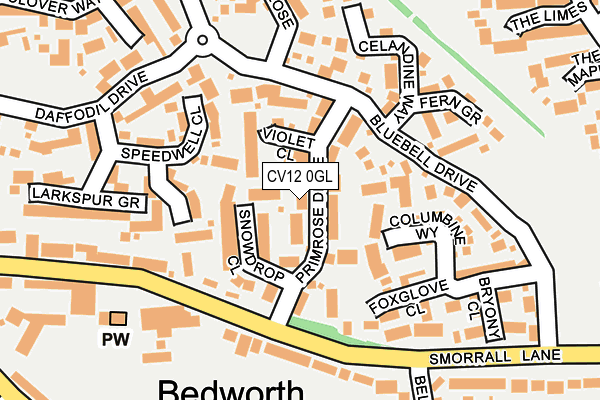 Map of COVENTRY ROOFING LTD at local scale