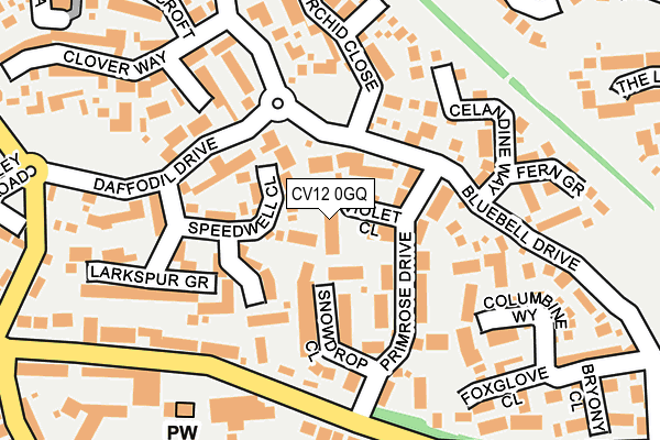 CV12 0GQ map - OS OpenMap – Local (Ordnance Survey)