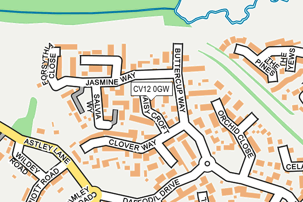 CV12 0GW map - OS OpenMap – Local (Ordnance Survey)