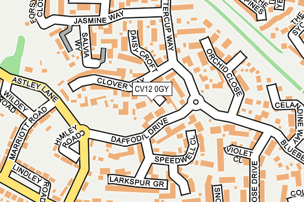 CV12 0GY map - OS OpenMap – Local (Ordnance Survey)