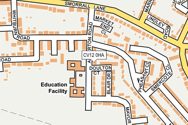 CV12 0HA map - OS OpenMap – Local (Ordnance Survey)