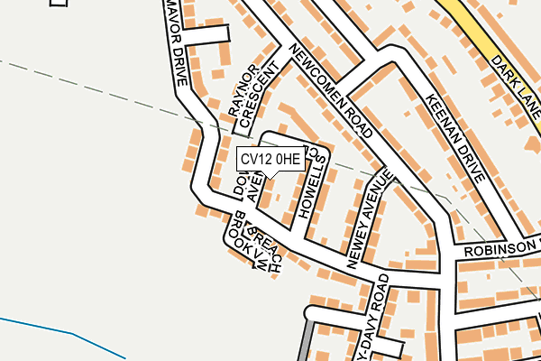 CV12 0HE map - OS OpenMap – Local (Ordnance Survey)