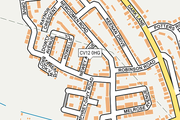 CV12 0HG map - OS OpenMap – Local (Ordnance Survey)