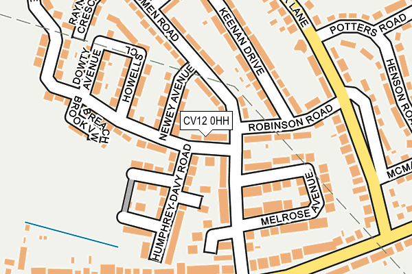 CV12 0HH map - OS OpenMap – Local (Ordnance Survey)