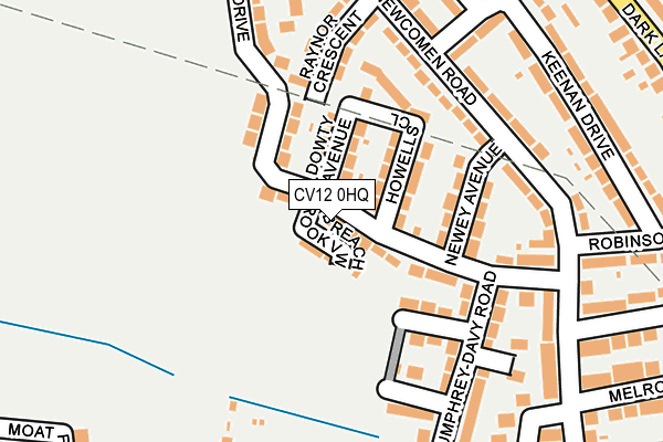 CV12 0HQ map - OS OpenMap – Local (Ordnance Survey)