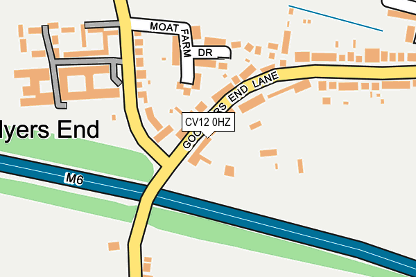 CV12 0HZ map - OS OpenMap – Local (Ordnance Survey)