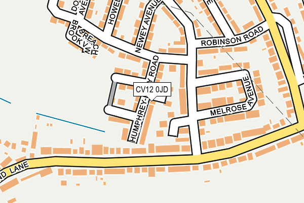 CV12 0JD map - OS OpenMap – Local (Ordnance Survey)