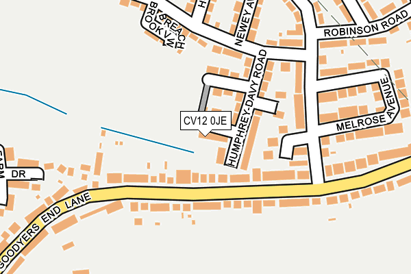 CV12 0JE map - OS OpenMap – Local (Ordnance Survey)