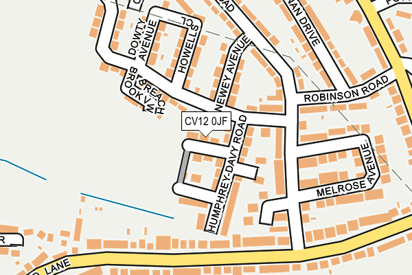 CV12 0JF map - OS OpenMap – Local (Ordnance Survey)