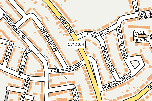 CV12 0JH map - OS OpenMap – Local (Ordnance Survey)