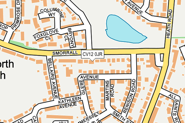 CV12 0JR map - OS OpenMap – Local (Ordnance Survey)