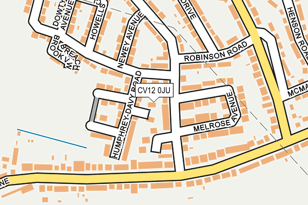 CV12 0JU map - OS OpenMap – Local (Ordnance Survey)