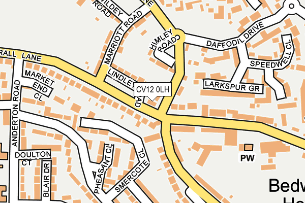 CV12 0LH map - OS OpenMap – Local (Ordnance Survey)