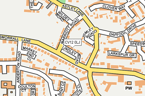 CV12 0LJ map - OS OpenMap – Local (Ordnance Survey)