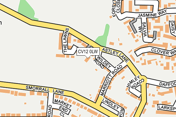 CV12 0LW map - OS OpenMap – Local (Ordnance Survey)