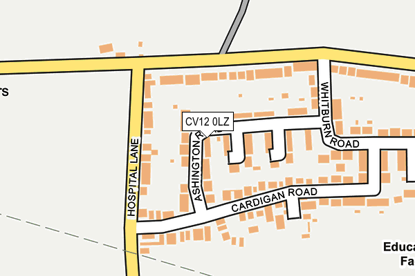 CV12 0LZ map - OS OpenMap – Local (Ordnance Survey)