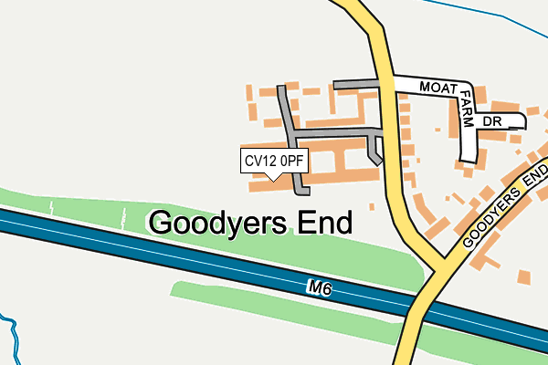 CV12 0PF map - OS OpenMap – Local (Ordnance Survey)