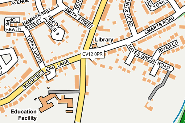 CV12 0PR map - OS OpenMap – Local (Ordnance Survey)
