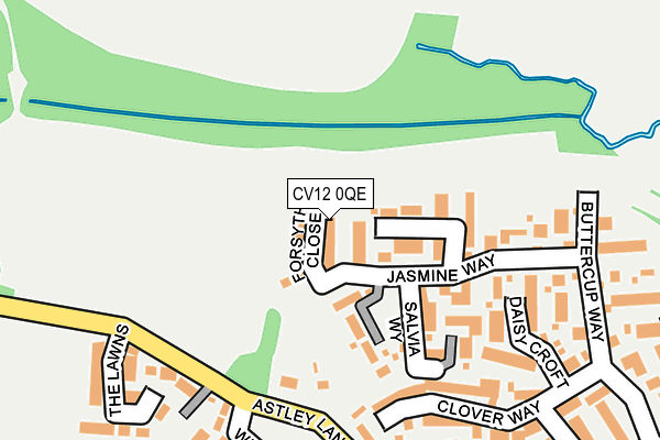 CV12 0QE map - OS OpenMap – Local (Ordnance Survey)