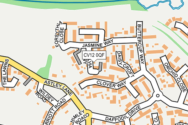 CV12 0QF map - OS OpenMap – Local (Ordnance Survey)