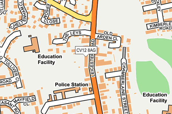 Map of BEDWORTH MOT CENTRE LIMITED at local scale