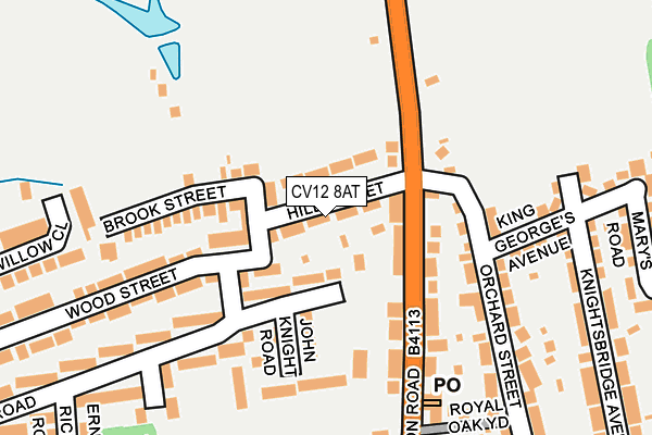 CV12 8AT map - OS OpenMap – Local (Ordnance Survey)