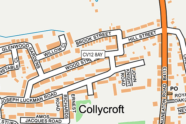 CV12 8AY map - OS OpenMap – Local (Ordnance Survey)