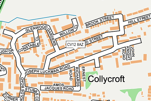 CV12 8AZ map - OS OpenMap – Local (Ordnance Survey)