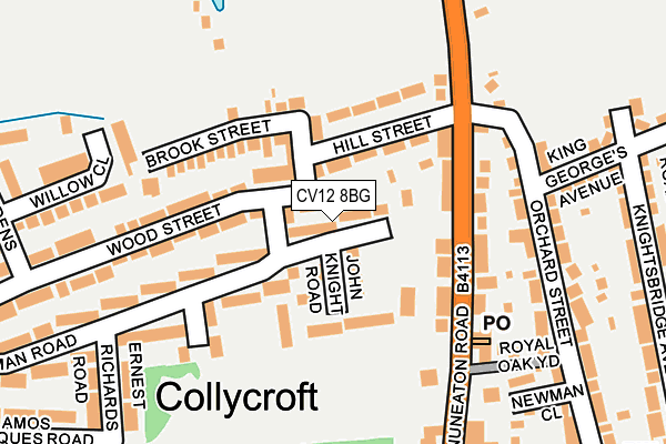 CV12 8BG map - OS OpenMap – Local (Ordnance Survey)