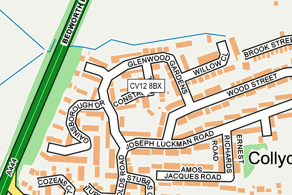 CV12 8BX map - OS OpenMap – Local (Ordnance Survey)