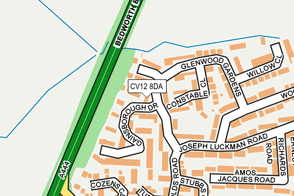 CV12 8DA map - OS OpenMap – Local (Ordnance Survey)