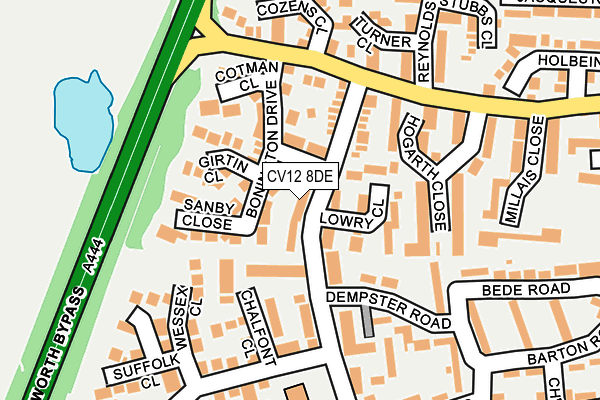 CV12 8DE map - OS OpenMap – Local (Ordnance Survey)