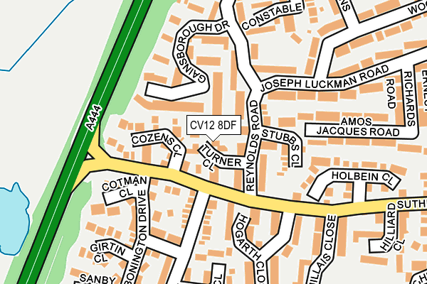 CV12 8DF map - OS OpenMap – Local (Ordnance Survey)