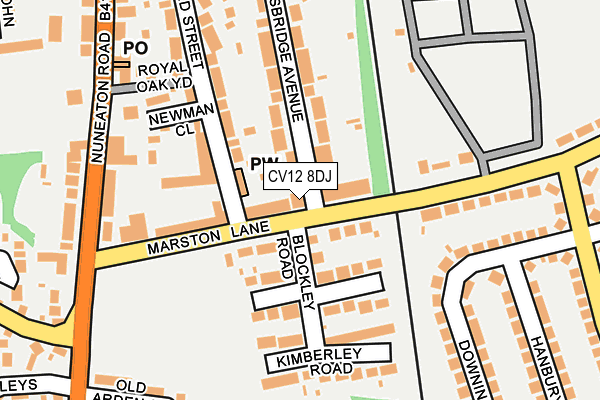 CV12 8DJ map - OS OpenMap – Local (Ordnance Survey)