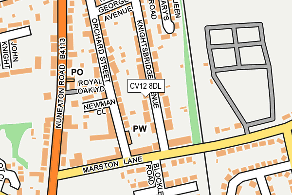 CV12 8DL map - OS OpenMap – Local (Ordnance Survey)
