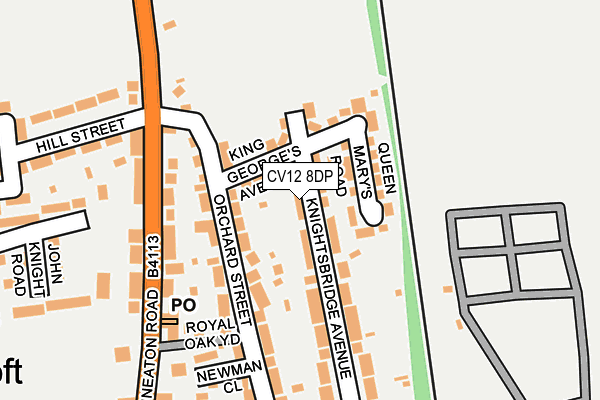 CV12 8DP map - OS OpenMap – Local (Ordnance Survey)