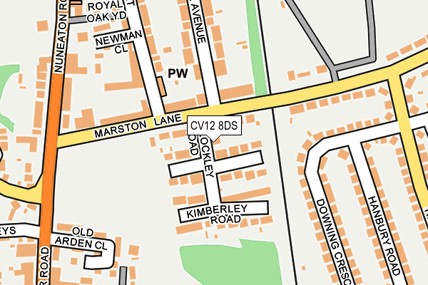 CV12 8DS map - OS OpenMap – Local (Ordnance Survey)
