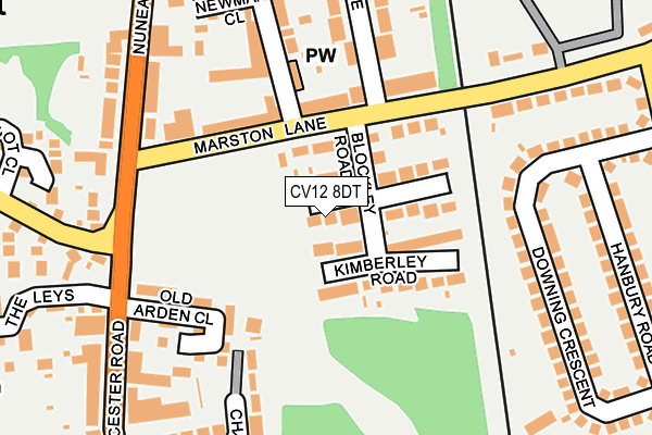 CV12 8DT map - OS OpenMap – Local (Ordnance Survey)