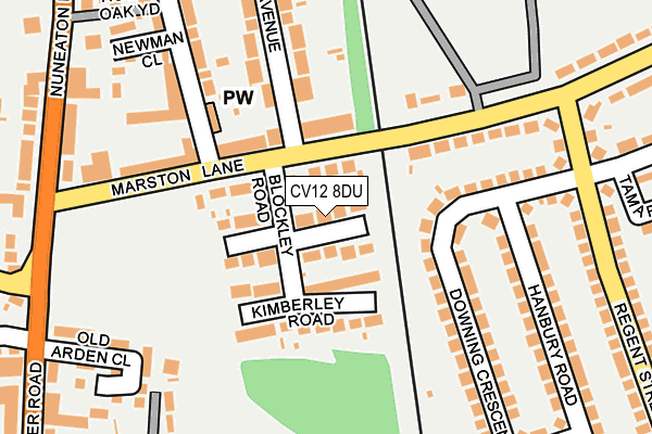 CV12 8DU map - OS OpenMap – Local (Ordnance Survey)