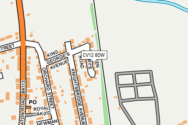 CV12 8DW map - OS OpenMap – Local (Ordnance Survey)