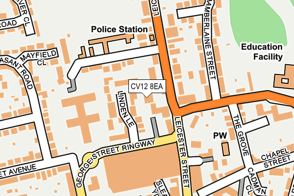 CV12 8EA map - OS OpenMap – Local (Ordnance Survey)