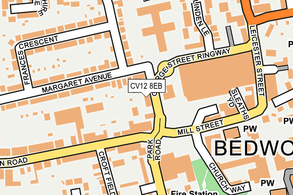 CV12 8EB map - OS OpenMap – Local (Ordnance Survey)