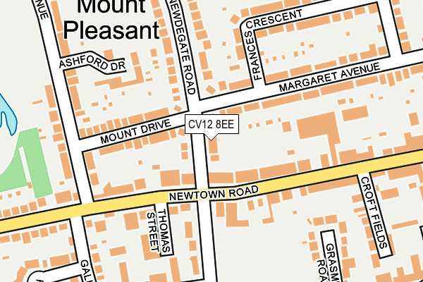 CV12 8EE map - OS OpenMap – Local (Ordnance Survey)