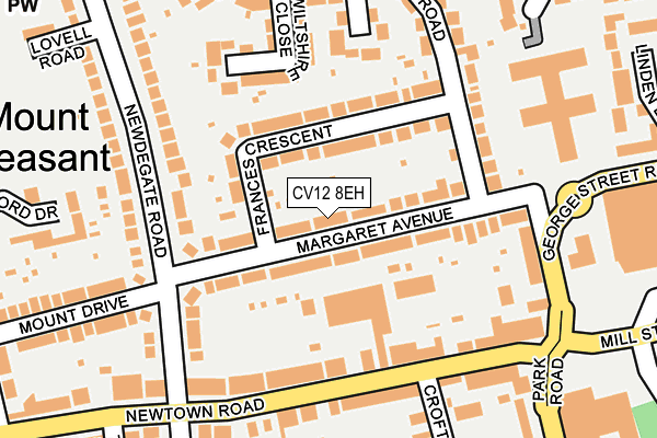 CV12 8EH map - OS OpenMap – Local (Ordnance Survey)