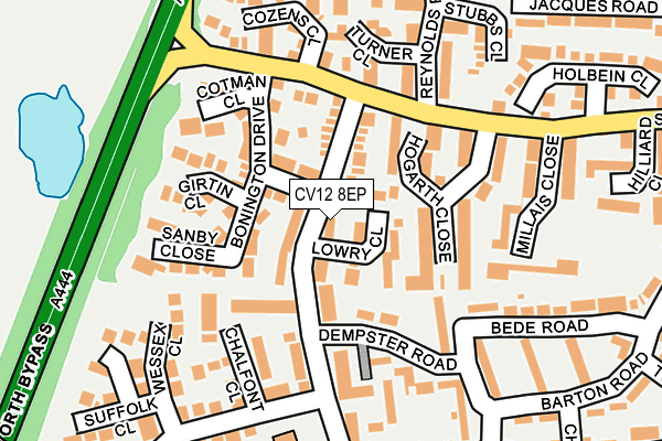 CV12 8EP map - OS OpenMap – Local (Ordnance Survey)