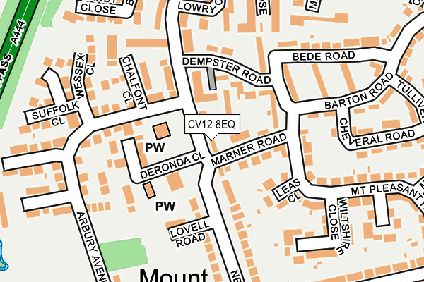 CV12 8EQ map - OS OpenMap – Local (Ordnance Survey)