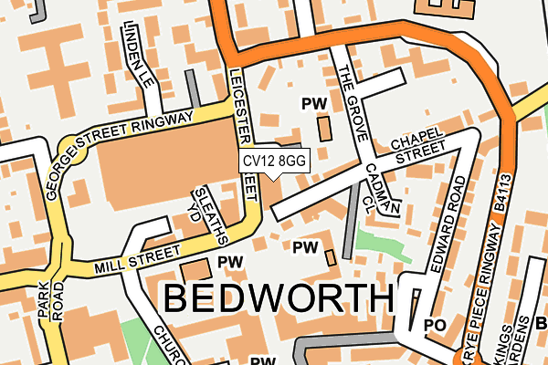 CV12 8GG map - OS OpenMap – Local (Ordnance Survey)