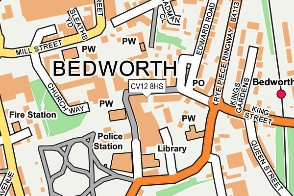 CV12 8HS map - OS OpenMap – Local (Ordnance Survey)